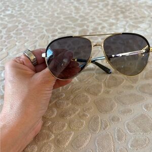 Gold Kate Spade Aviator Sunglasses